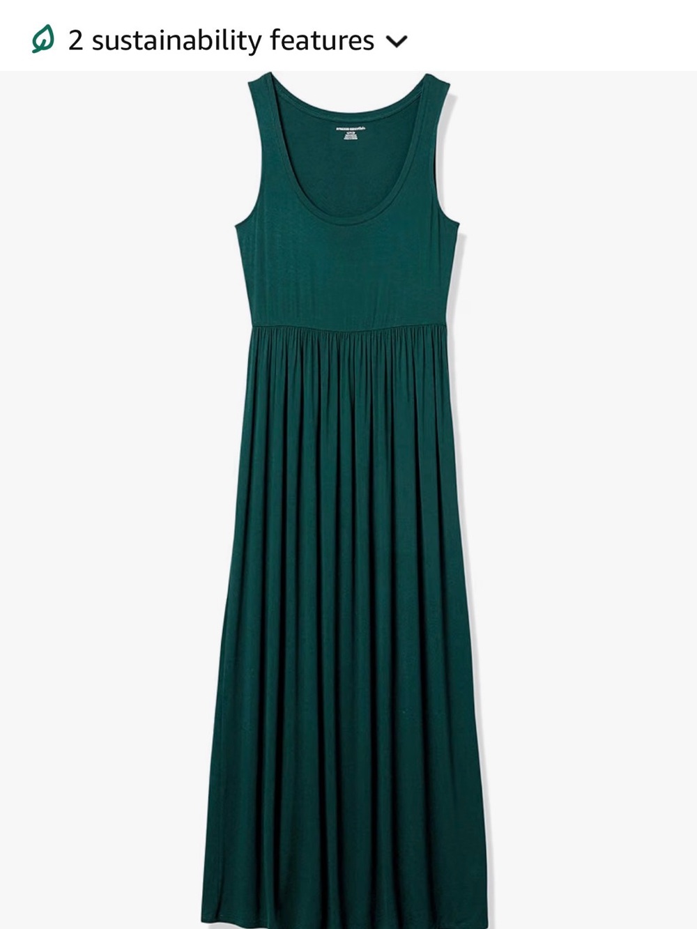 Amazon Essentials Women's Sleeveless Maxi Dress in Deep Teal